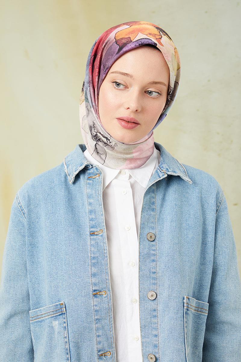 Fivescarf Somon Twill Digital Eşarp