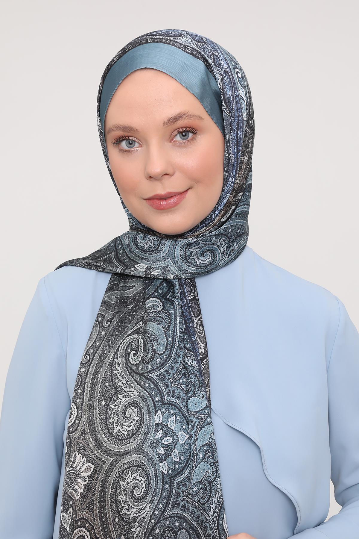 Fivescarf Su Yeşili Gölgeli Desen Brand Şal