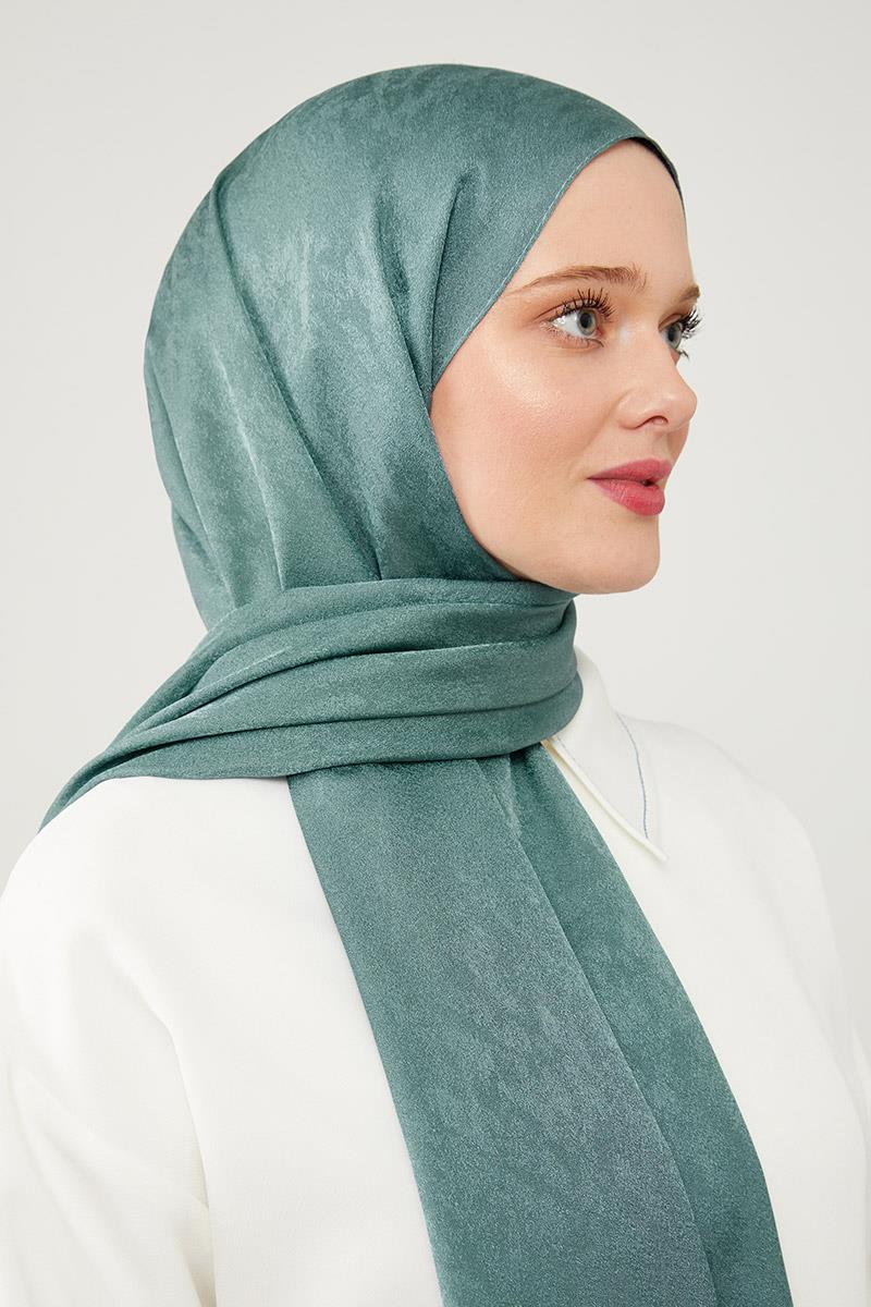 Fivescarf Su Yeşili Jakarlı Elegance Şal