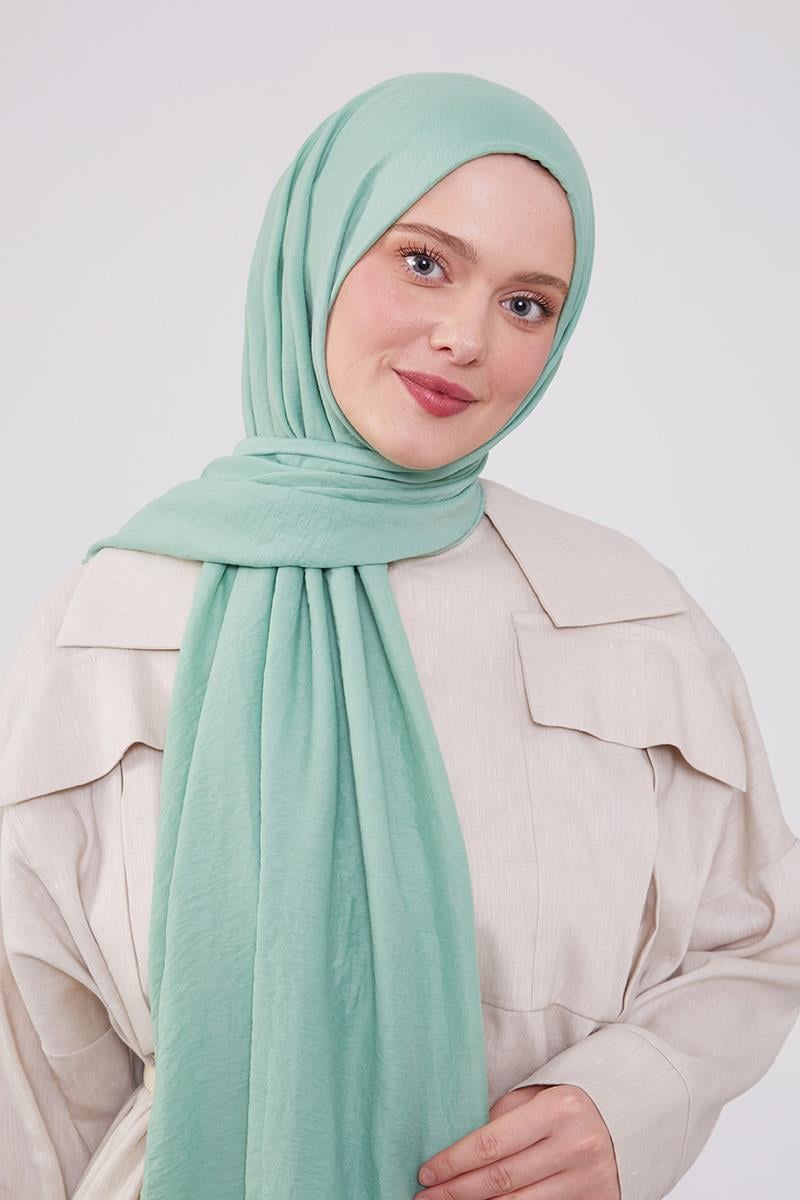 Fivescarf Su Yeşili Touch Pamuk Şal