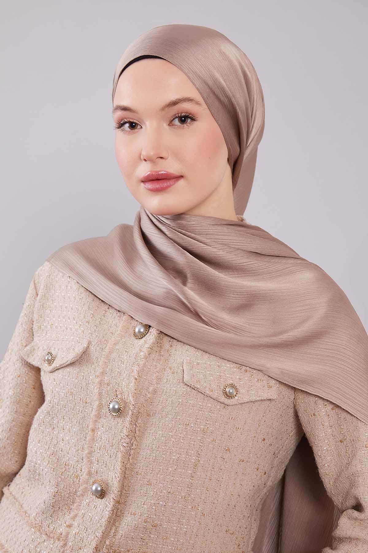 Fivescarf Sütlü Kahve Brillant Abiye Şal