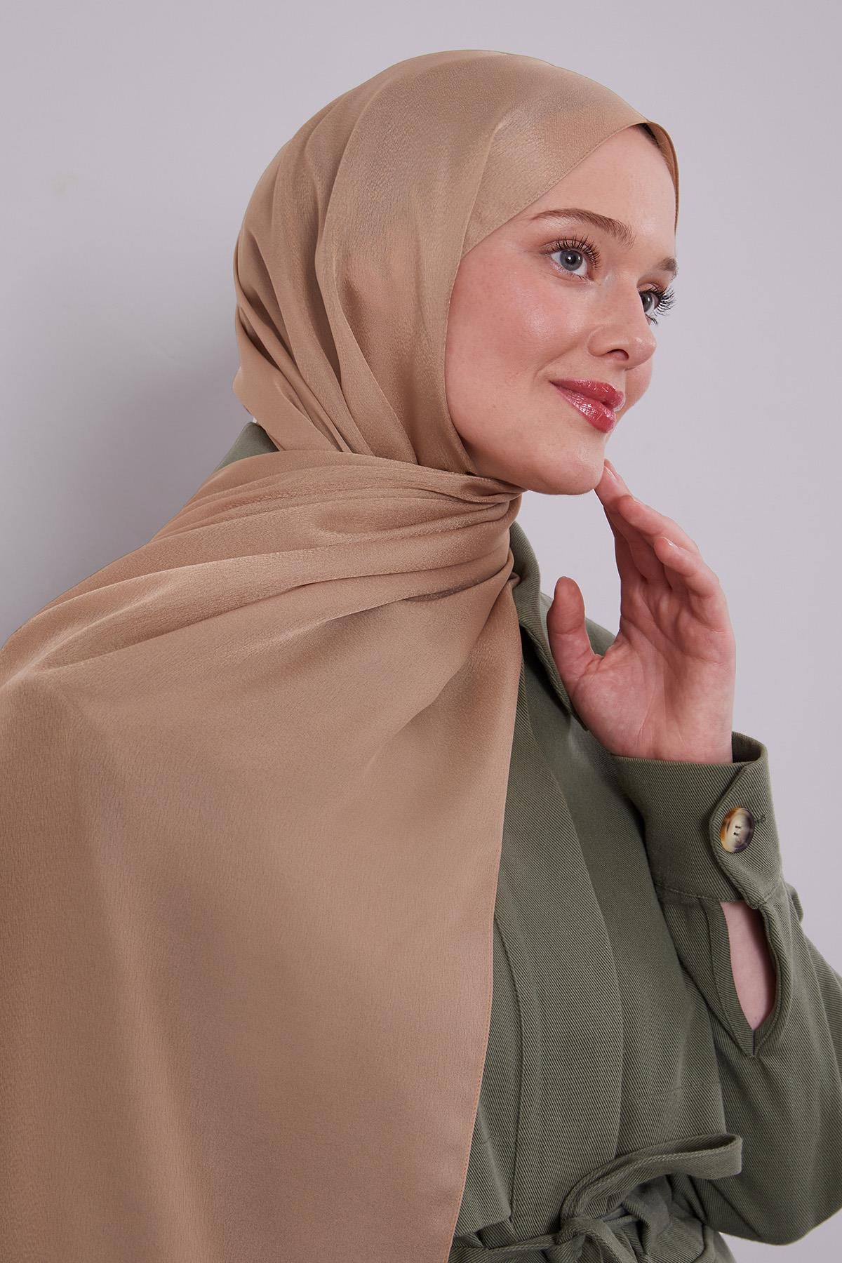 Fivescarf Sütlü Kahve Düz Purple Şal