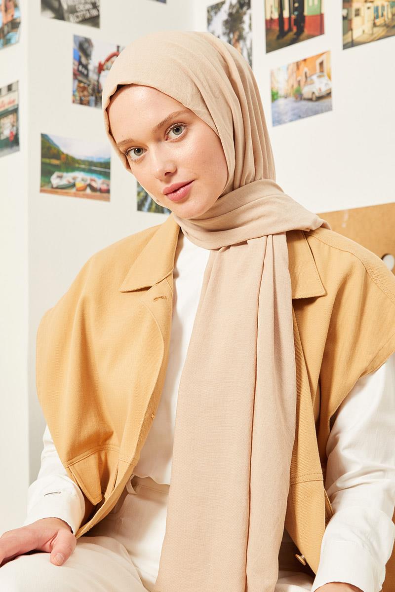 Fivescarf Sütlü Kahve Maxi Cotton Şal