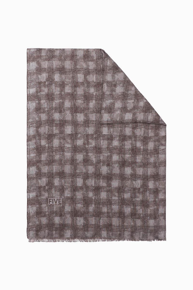 Fivescarf Taş Relax Ekose Desen Şal