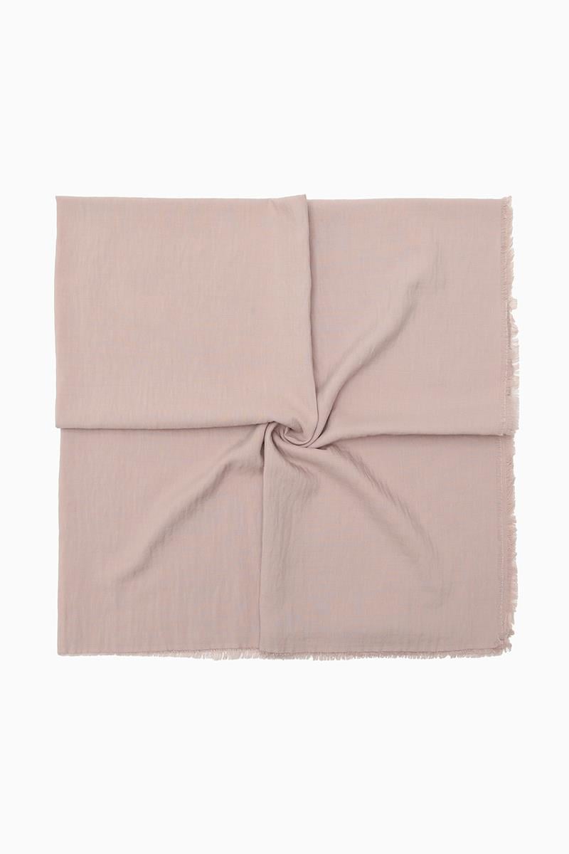 Fivescarf Toz Pembe Maxi Cotton Eşarp