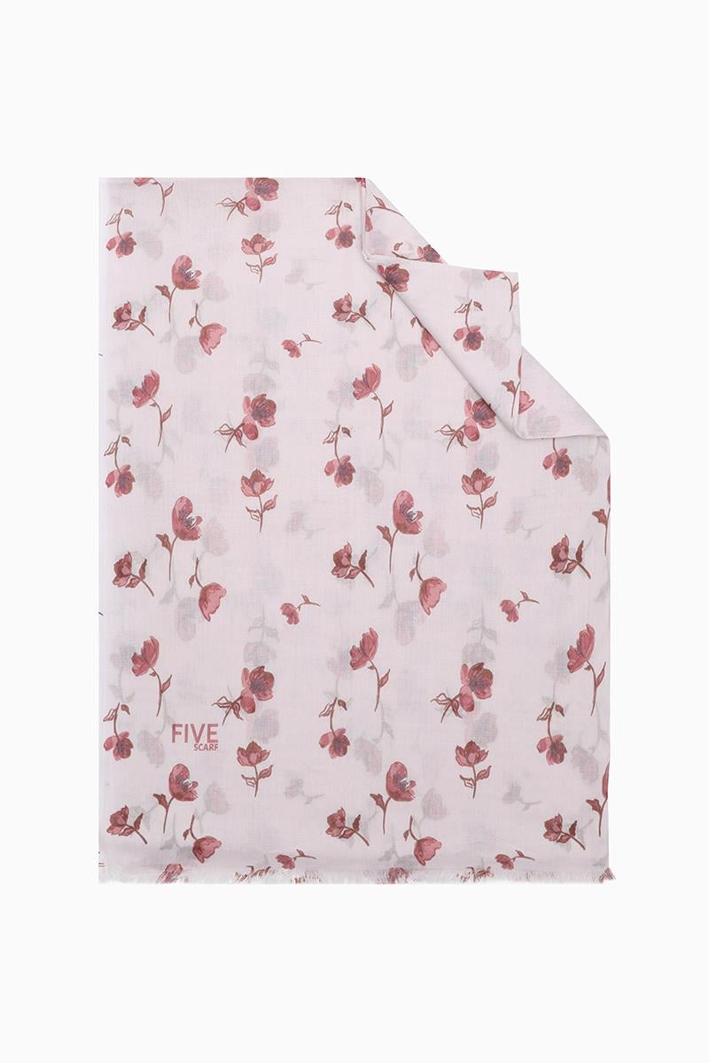 Fivescarf Toz Pembe Relax Gelincik Şal