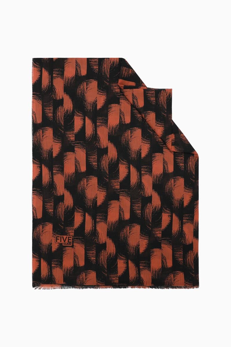 Fivescarf Turuncu Relax Sarmal Batik Şal