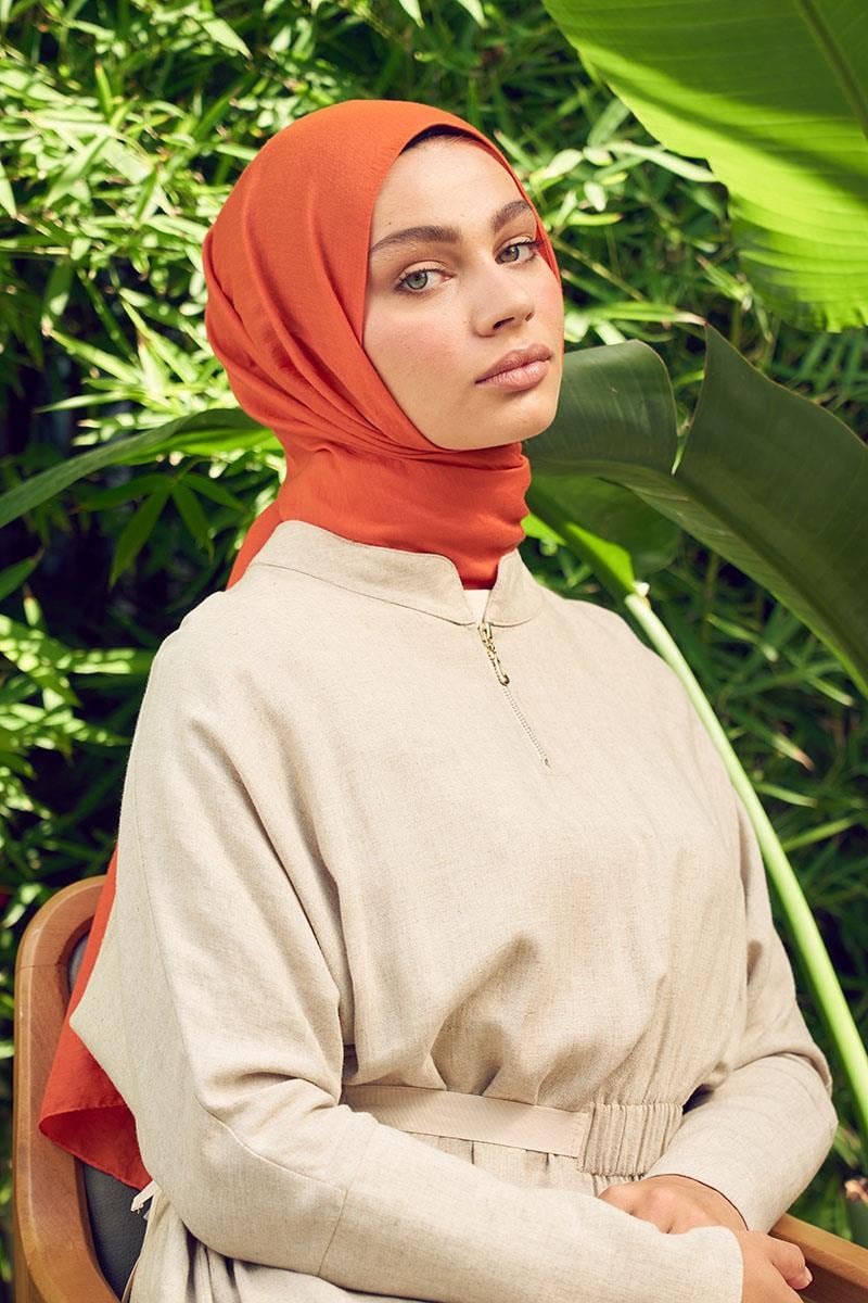 Fivescarf Turuncu Touch Pamuk Şal