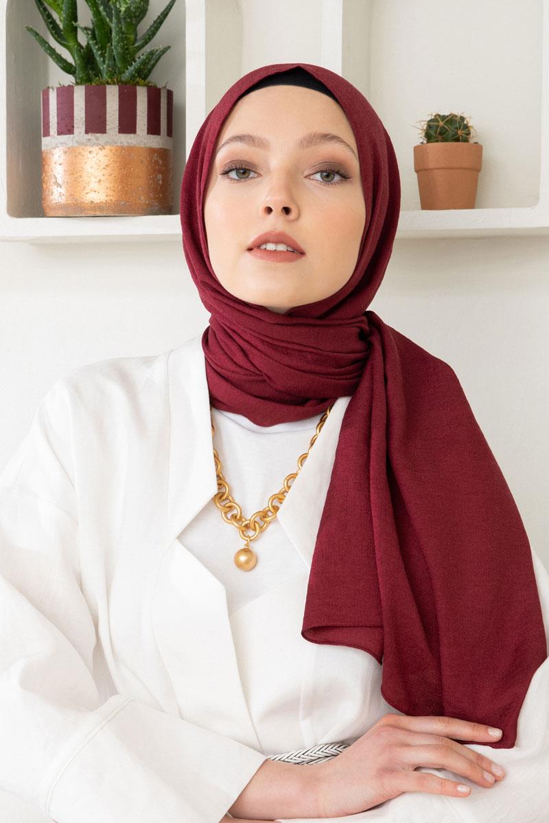 Fivescarf Vişne Junset Şal