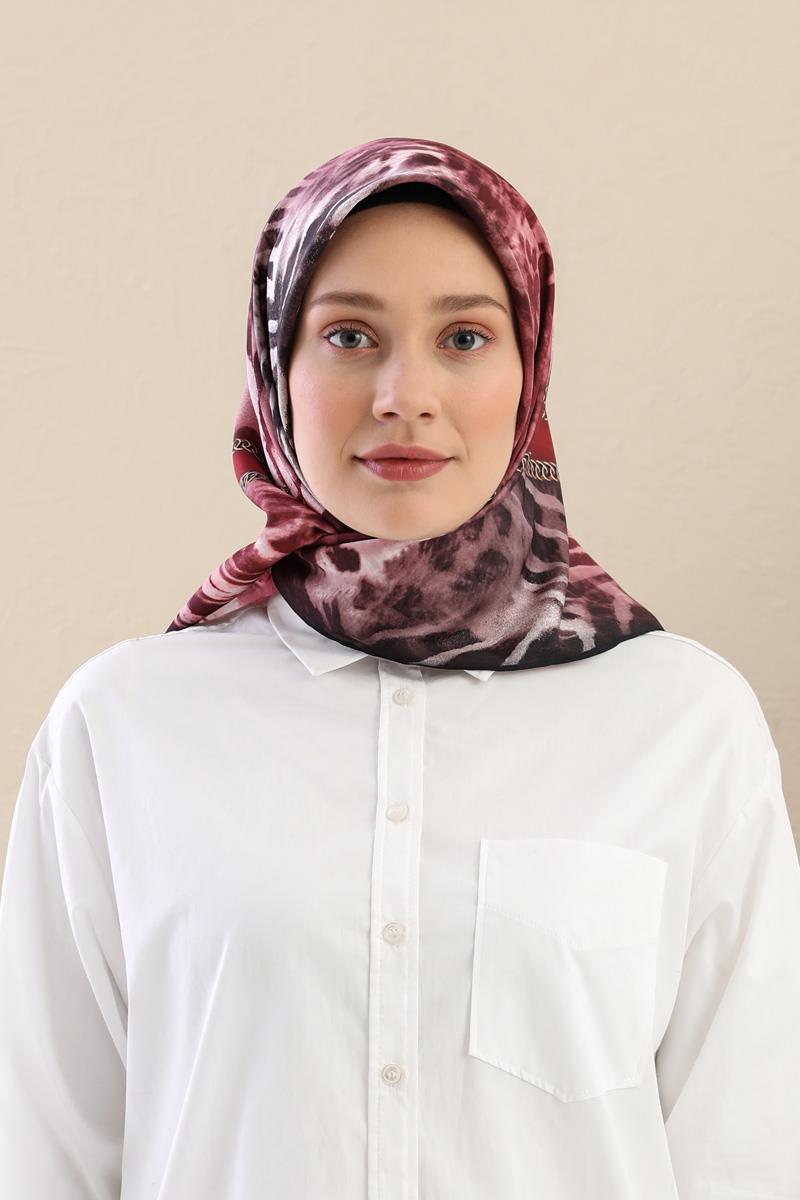Fivescarf Vişne Twill Digital Eşarp