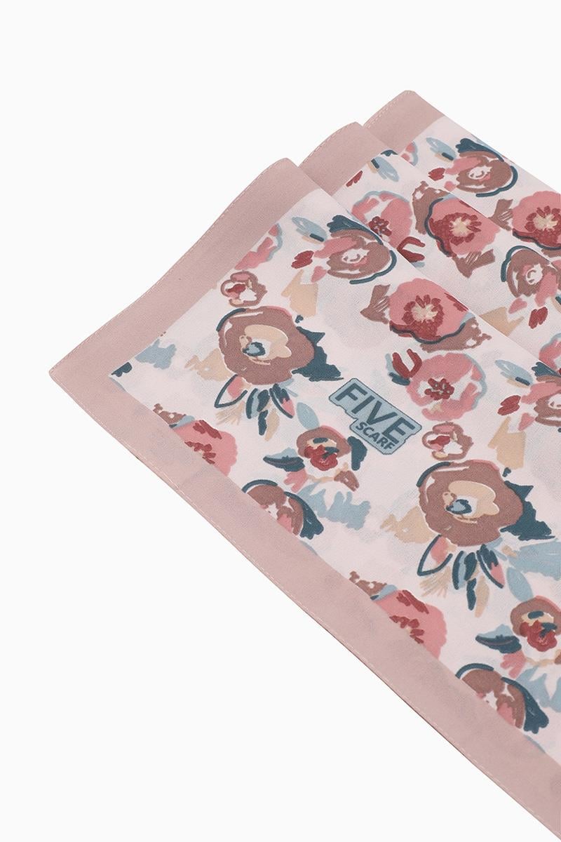 Fivescarf Vizon Fulya Desen Krep Şal