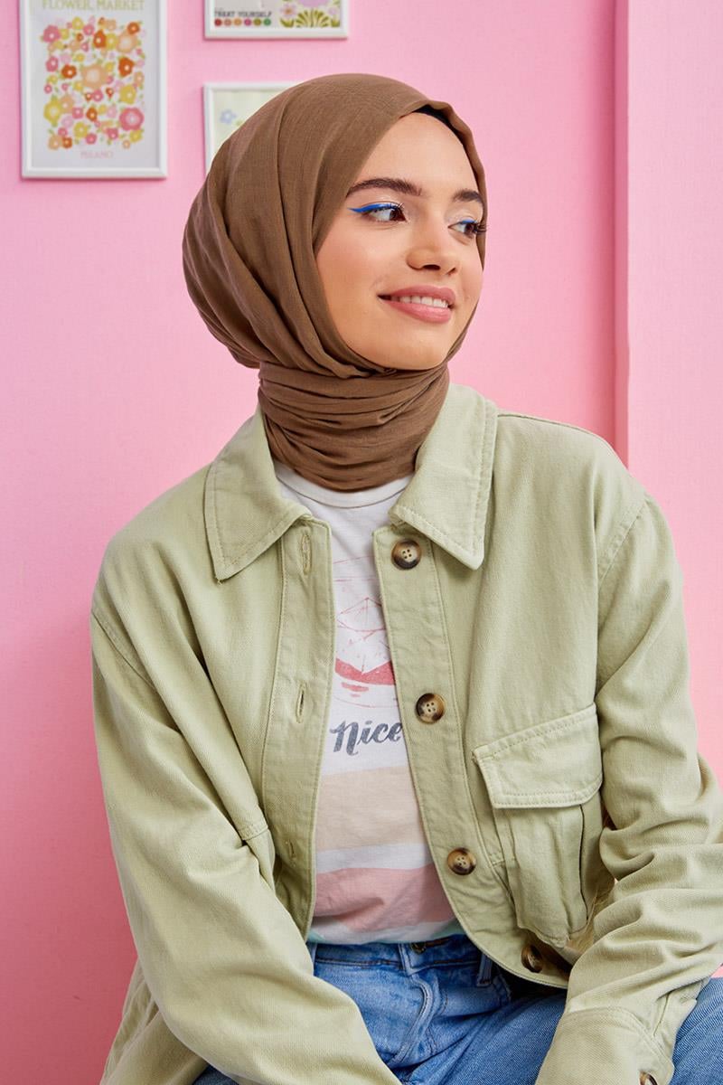 Fivescarf Vizon Olay Pamuk Şal