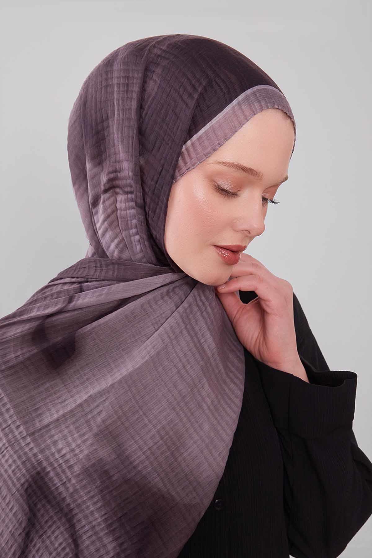 Fivescarf Vizon Soyut Cotton Müslin Şal