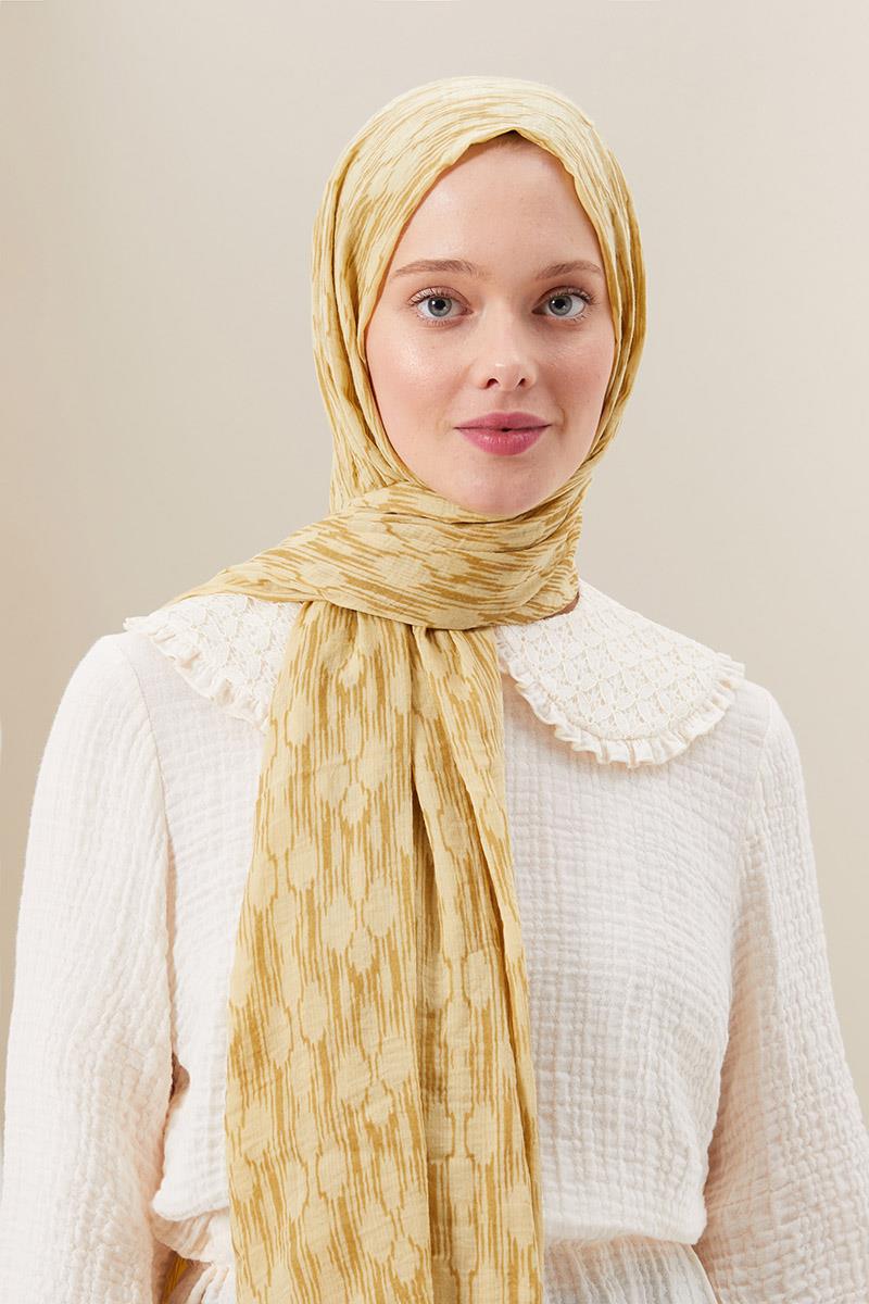Fivescarf Yağ Yeşili Bulut Comfort Line Şal