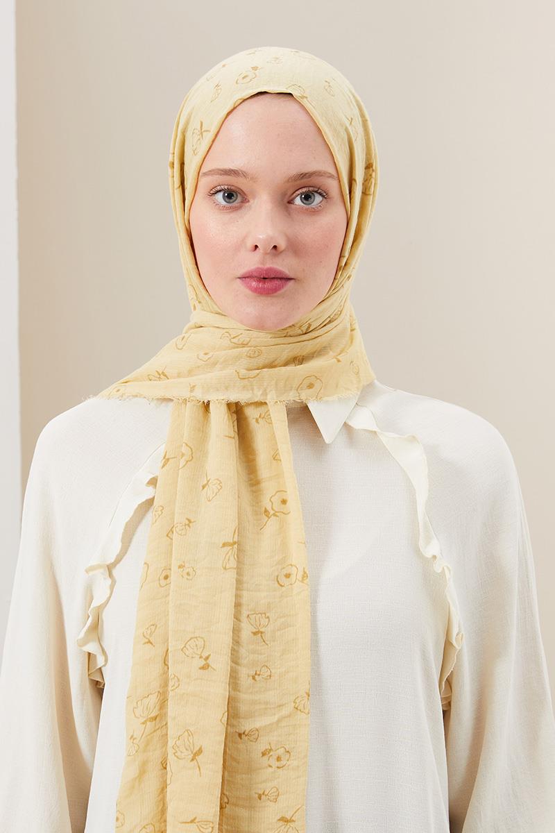 Fivescarf Yağ Yeşili Gül Comfort Line Şal