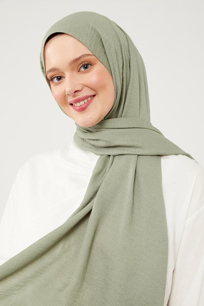 Fivescarf Yağ Yeşili Junset Şal