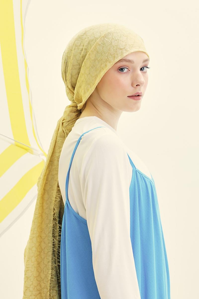 Fivescarf Yağ Yeşili Morocco Comfort Line Şal