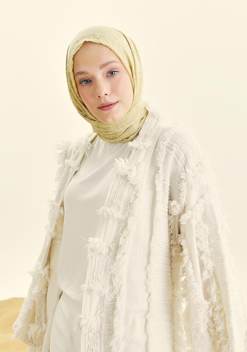 Fivescarf Yağ Yeşili Ortanca Comfort Line Şal