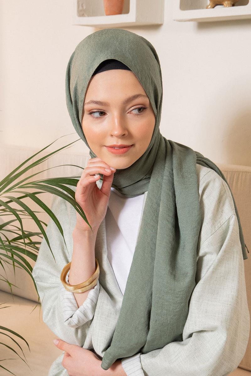 Fivescarf Yeşil Junset Şal
