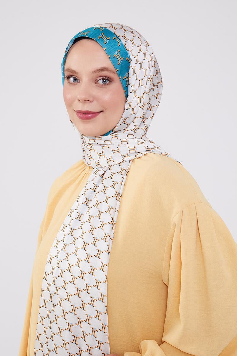 Fivescarf Yosun Yeşili Çift Renkli Brand Şal