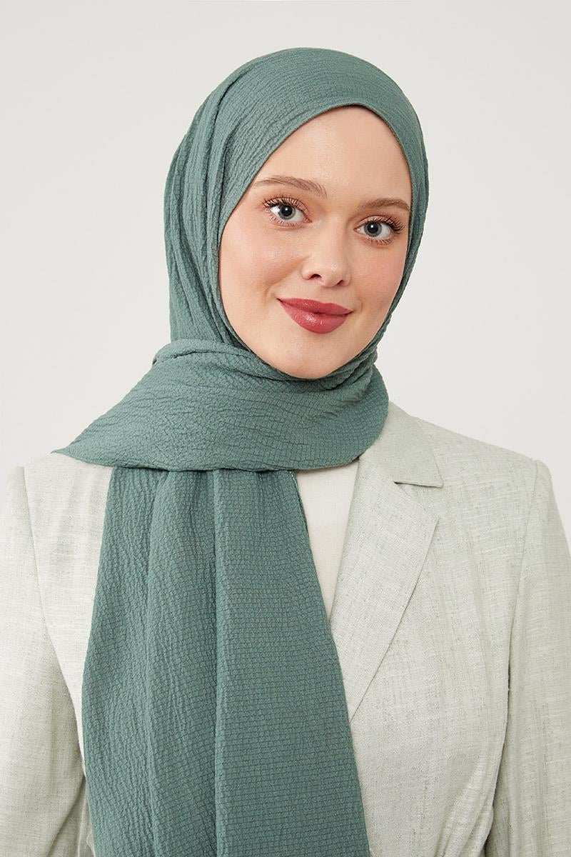 Fivescarf Yosun Yeşili Harmoni Şal