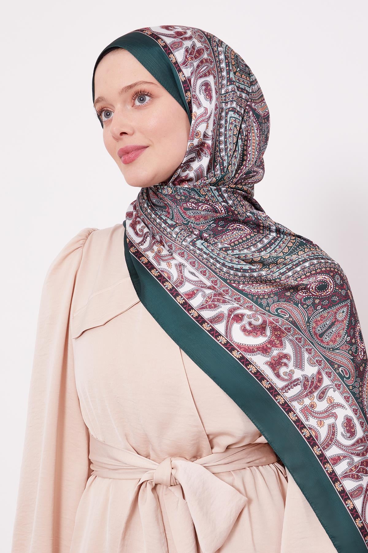 Fivescarf Zümrüt Etnik Desen Brand Şal