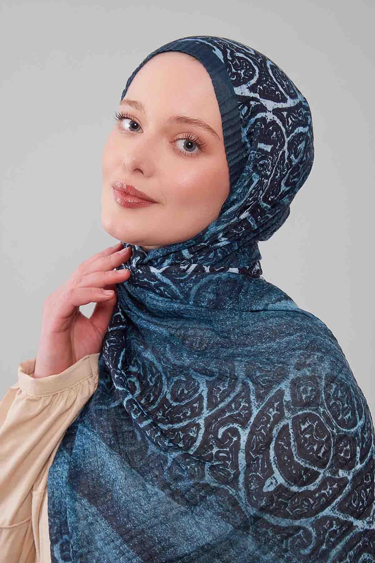 Fivescarf Zümrüt Karışık Müslin Cotton Şal