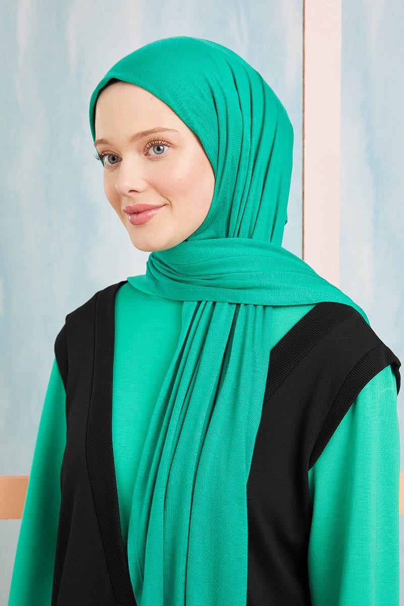 Fivescarf Zümrüt Yeşili Five Penye Şal