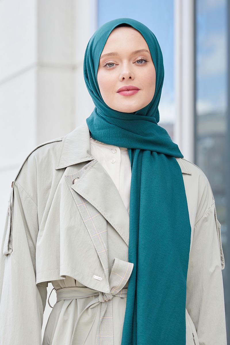 Fivescarf Zümrüt Yeşili Pamuk Cazz Şal