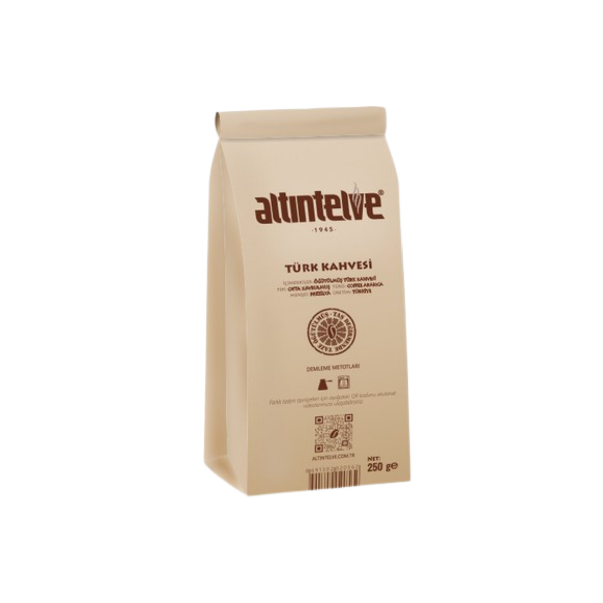 Altıntelve Öğütülmüş Türk Kahve Kraft 250 gr/12