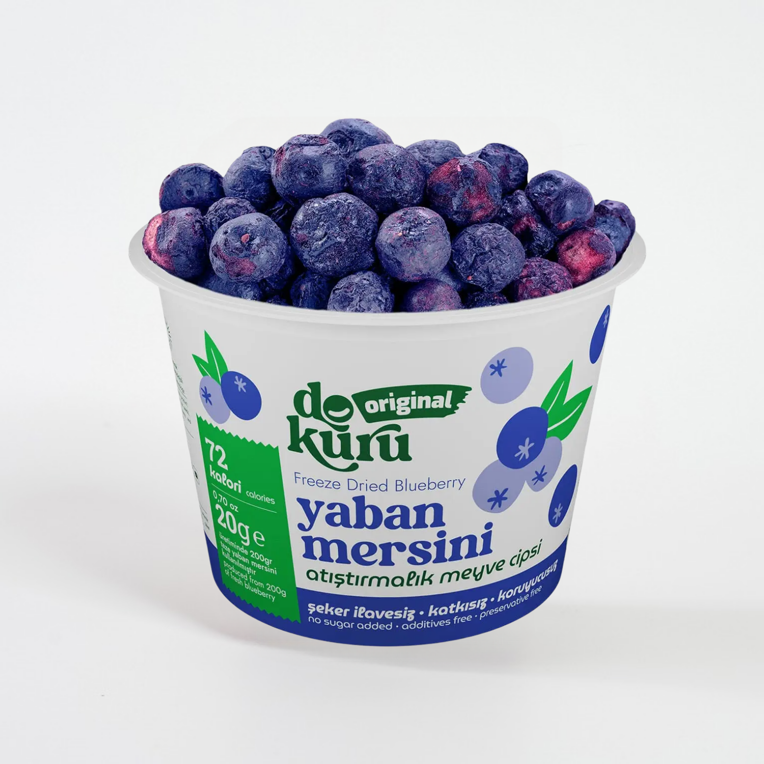 Dokuru Dondurularak Kurutulmuş Yaban Mersini 20 gr