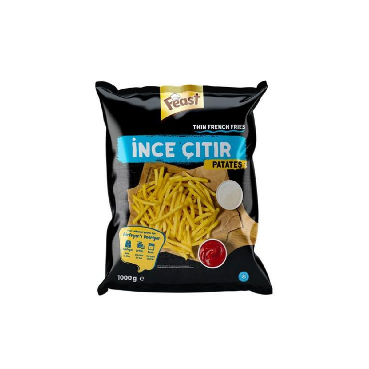 Feast İnce Patates Ekstra Çıtır (7x7) 1000 gr