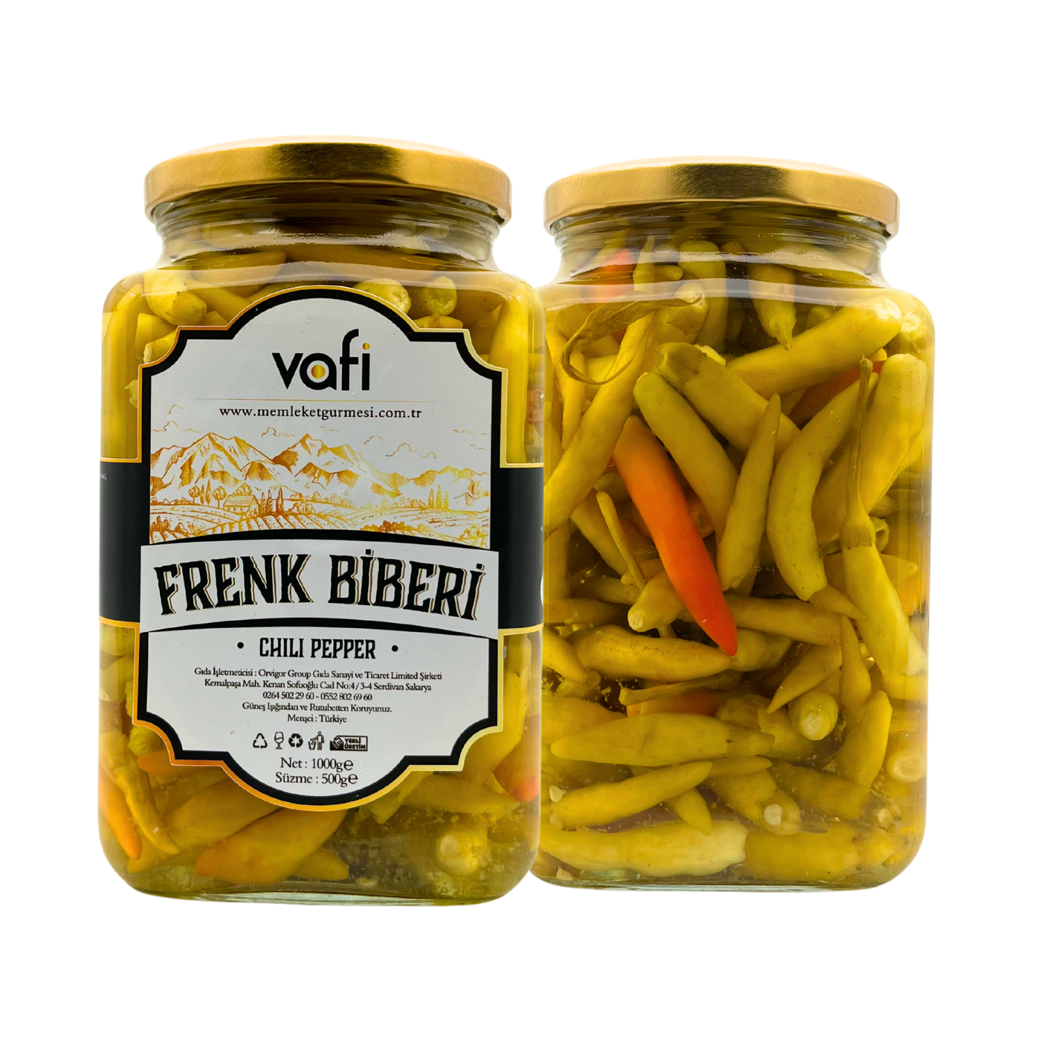 Vafi Turşu Serisi Frenk Biberi Turşusu 1000cc-500gr 1 ADET