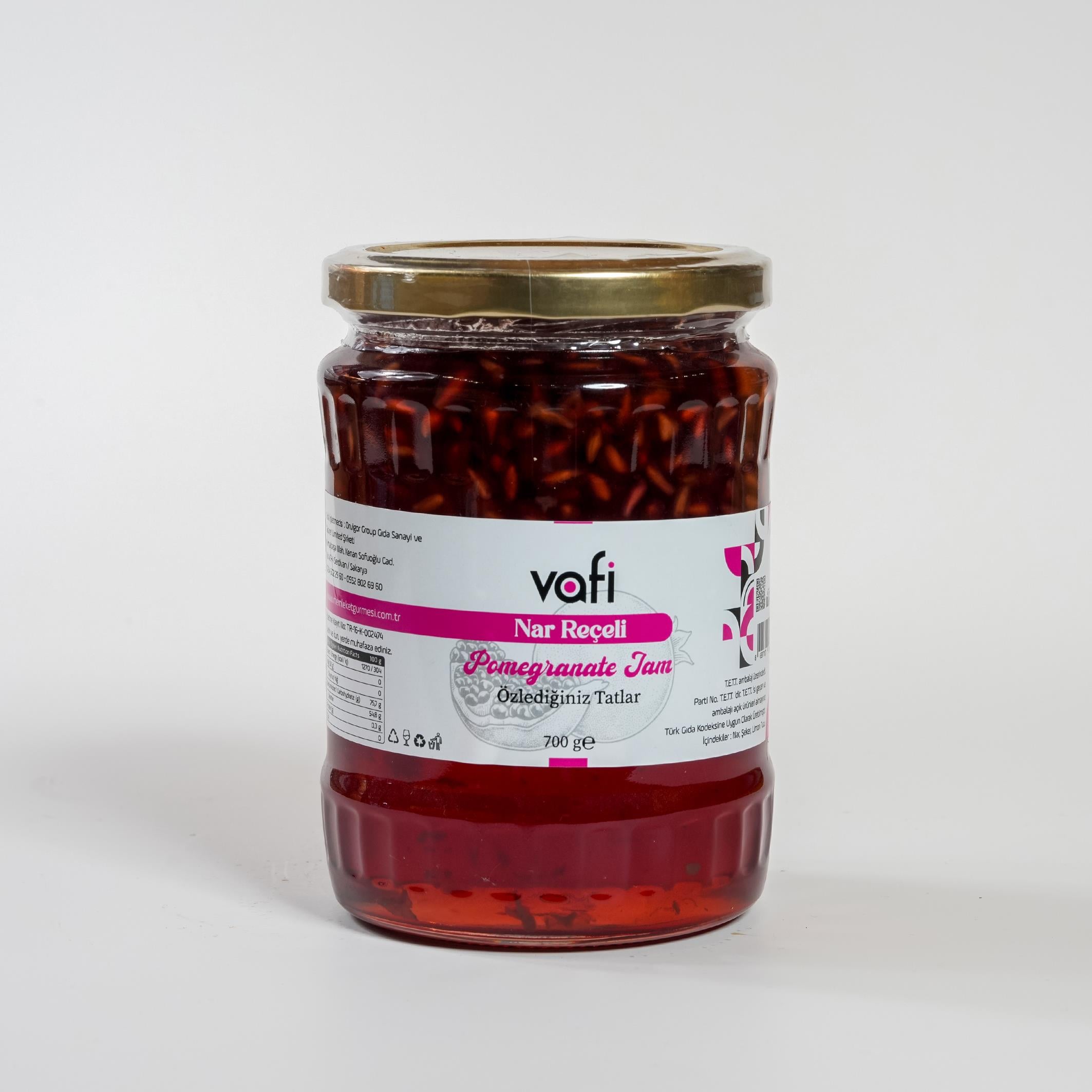 Vafi Reçel Serisi Nar Reçeli 700 gr  1 ADET