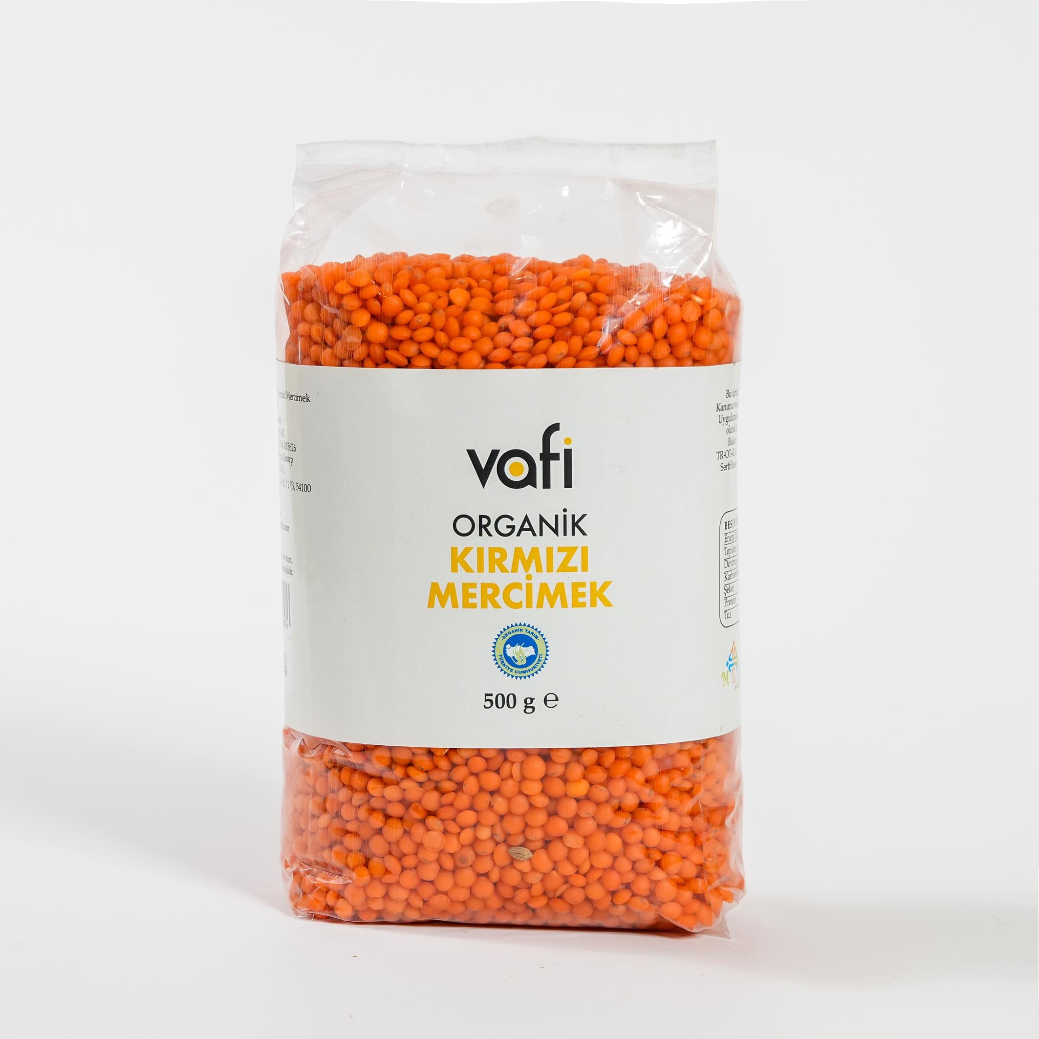Vafi Organik Kırmızı Mercimek 500 gr MGMemleket Gurmesi