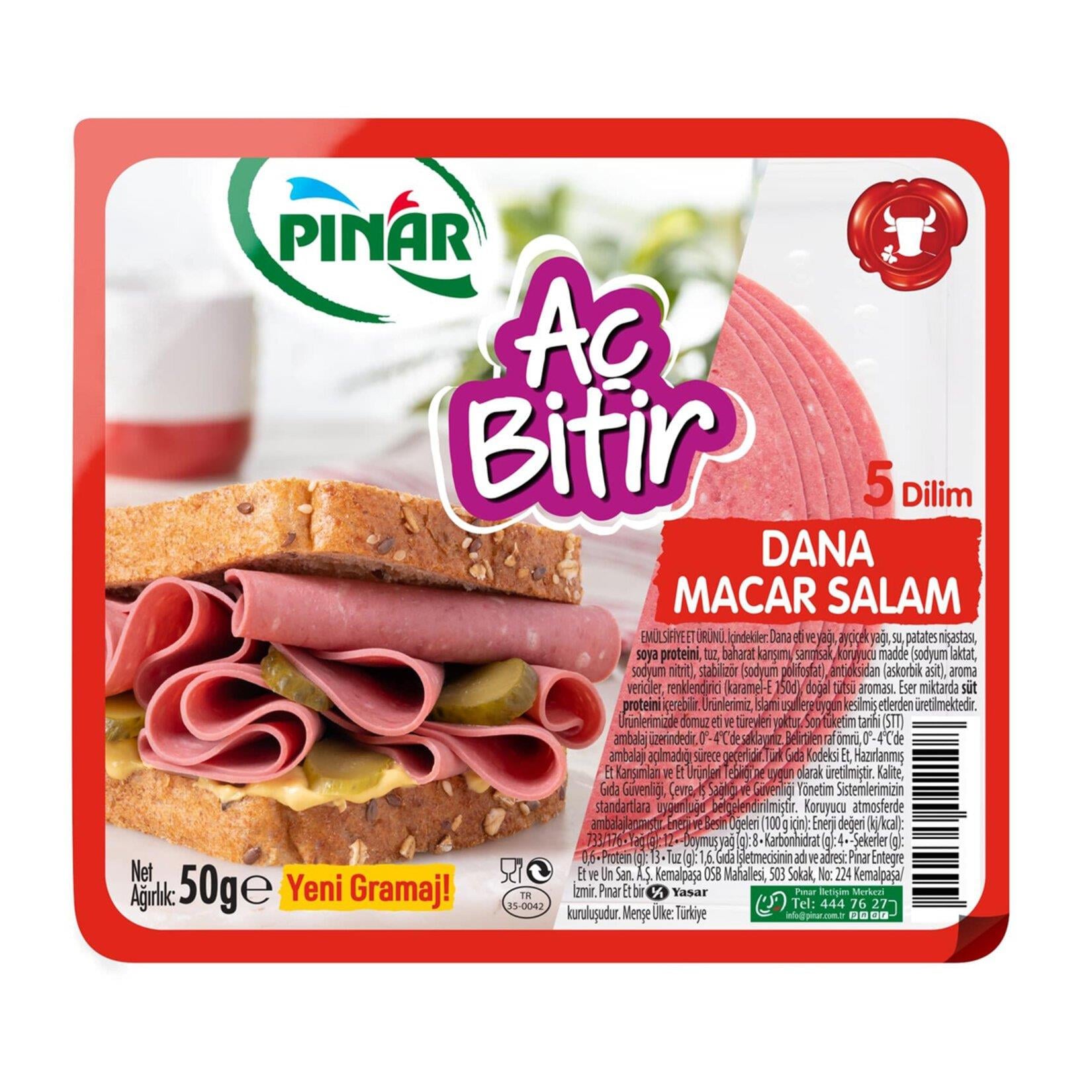 PınarAç Bitir Dana Macar Salam 50 grTANIMSIZ