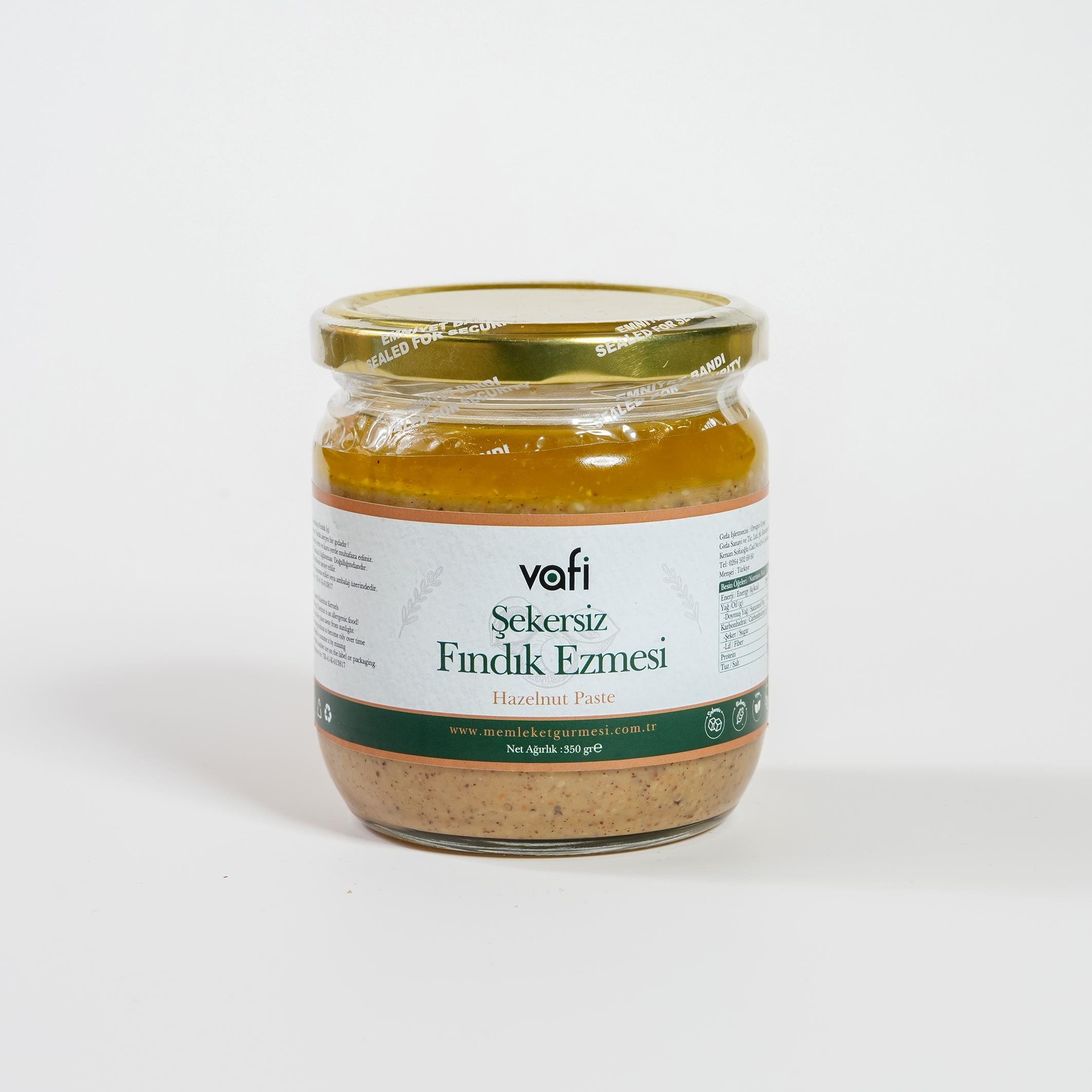 Şekersiz Fındık Ezmesi 350 gr MGVafi