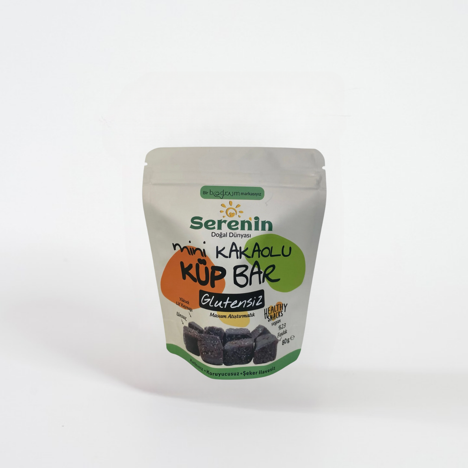 Serenin Doğal Dünyası Glutensiz Mini Kakaolu Küp Bar 80 grSerenin Doğal Dünyası