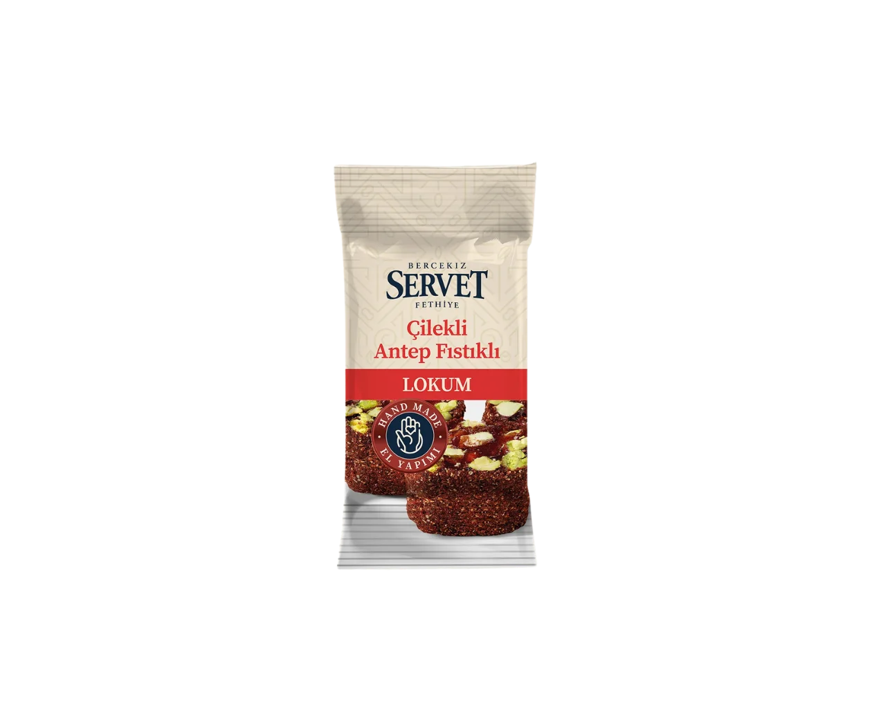 Servet Çilekli Antep Fıstıklı Lokum TekliServet