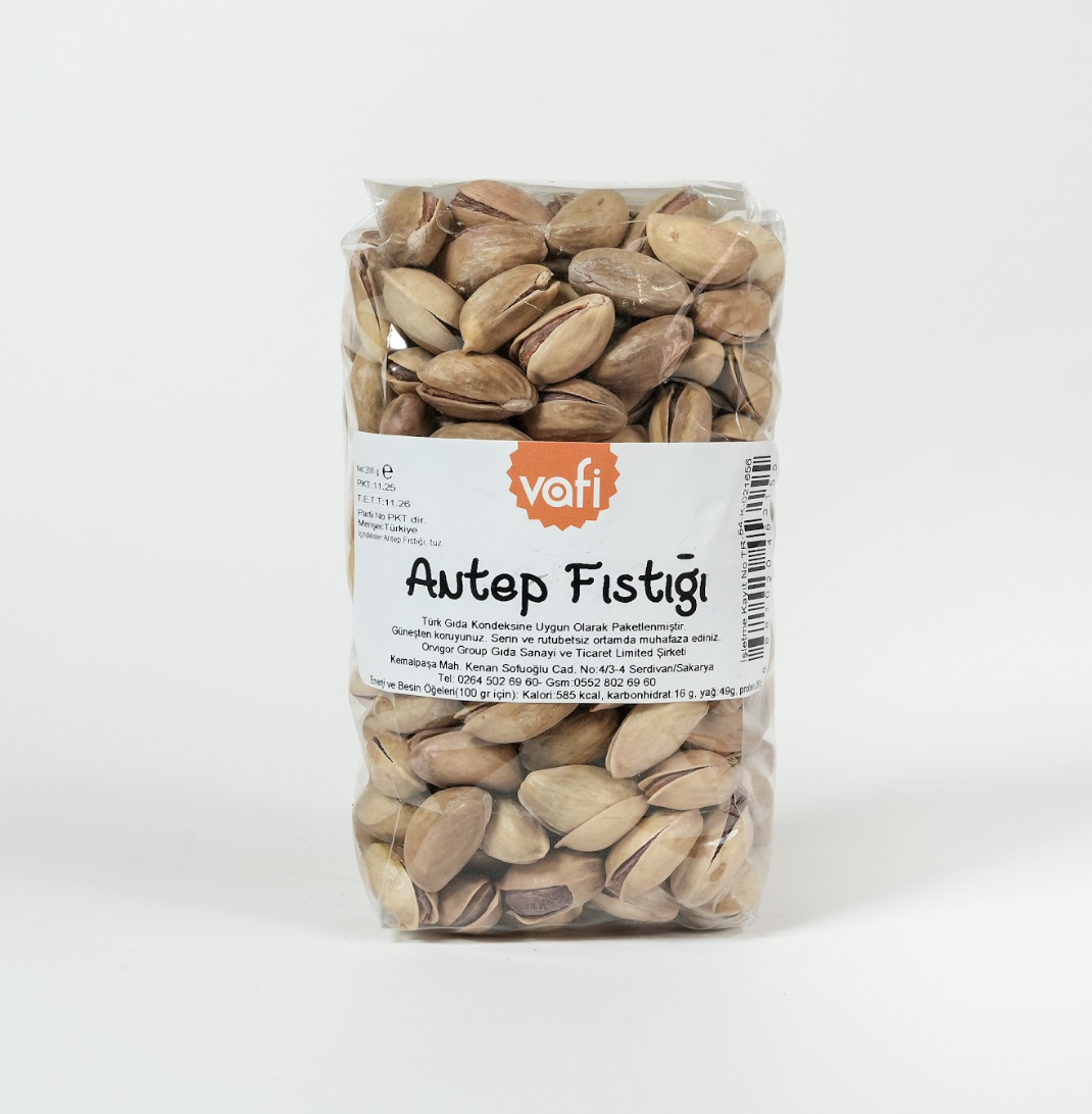 Vafi Kuruyemiş Serisi Antep Fıstık 200 gr 1 ADET