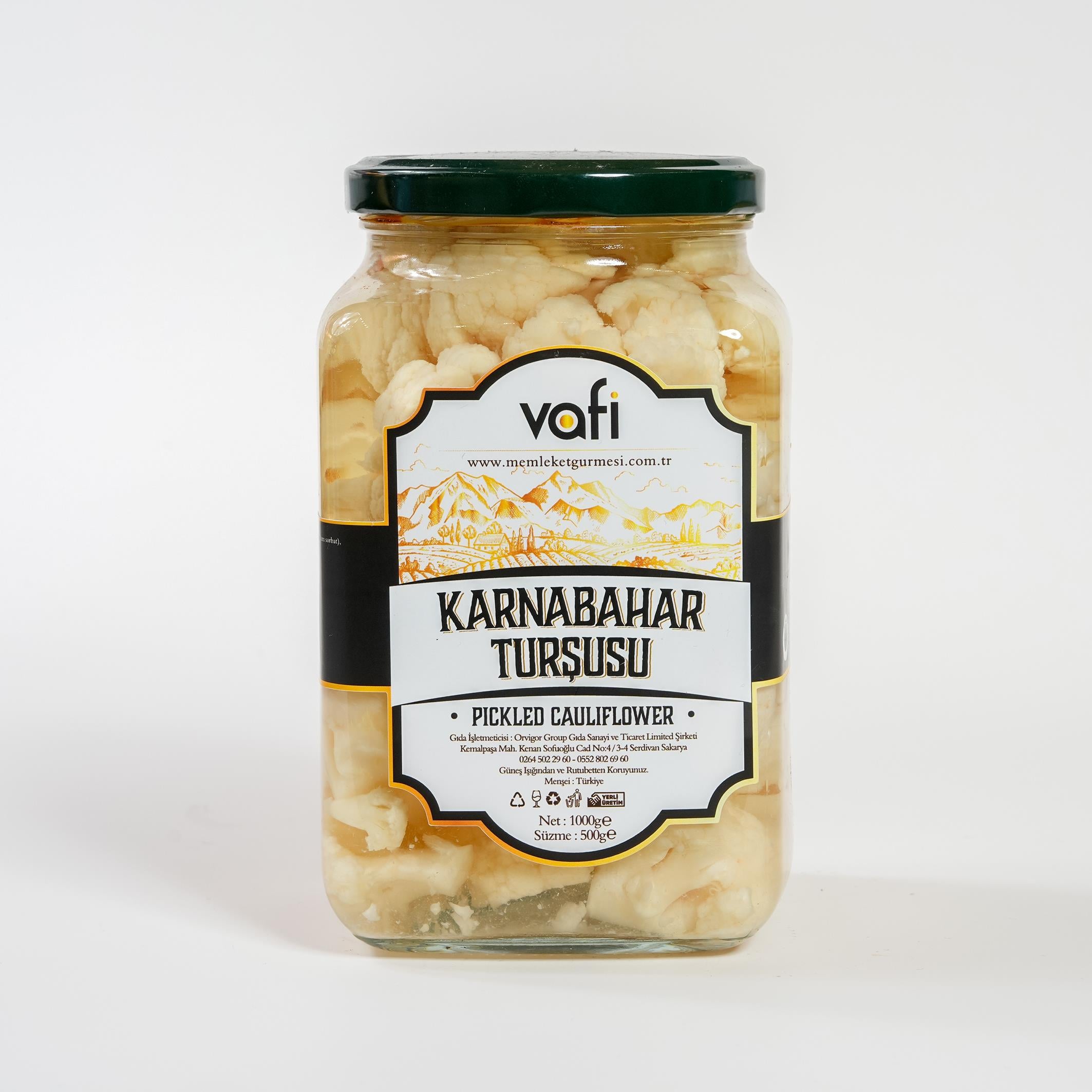 Vafi Turşu Serisi Karnabahar Turşusu 1000cc-500gr 1 ADET