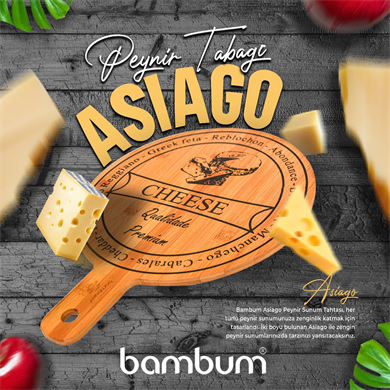 Bambum Asiago Peynir Sunum Tabağı Küçük