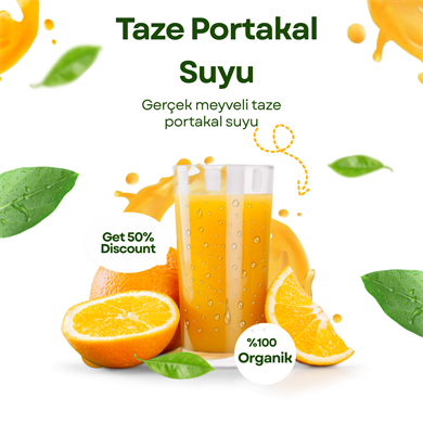 Taze Sıkılmış Portakal Suyu 1 lt