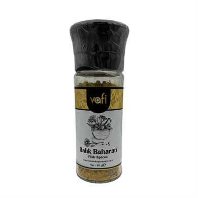 Vafi Cam Değirmen Kapak Serisi Balık Baharatı 60 gr