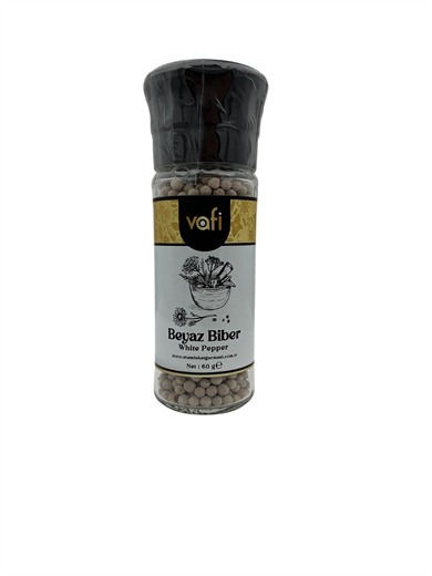 Vafi Cam Değirmen Kapak Serisi Beyaz Biber 60 gr