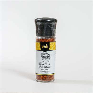 Vafi Cam Değirmen Kapak Serisi Pul Biber 60 gr