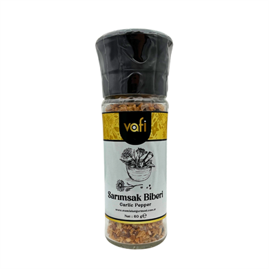 Vafi Cam Değirmen Kapak Serisi Sarımsak Biberi 60 gr