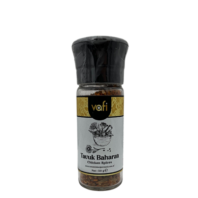 Vafi Cam Değirmen Kapak Serisi Tavuk Baharatı 50 gr