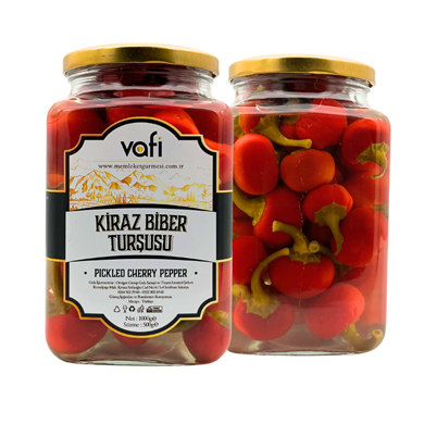 Vafi Turşu Serisi Kiraz Biber Turşusu 1000cc-500gr