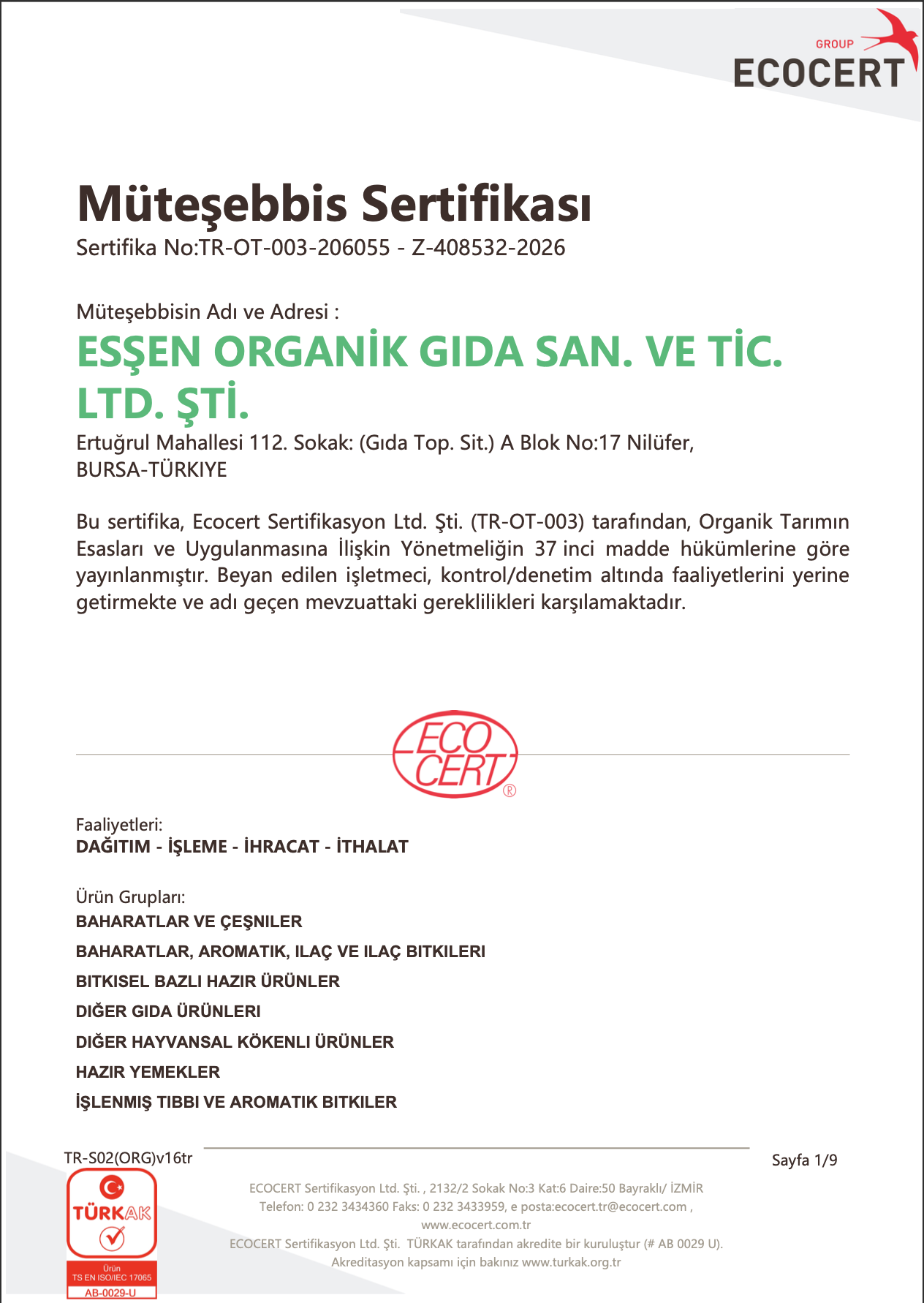Ecocert 1